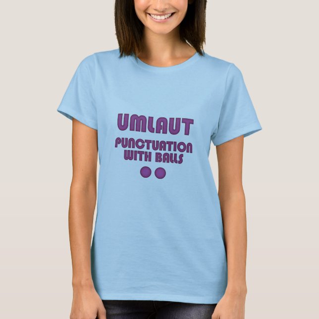Umlaut Balls (Pink) T-Shirt (Front)