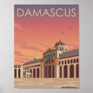 Ummayad Mosque Damascus Famous Travel Place Poster