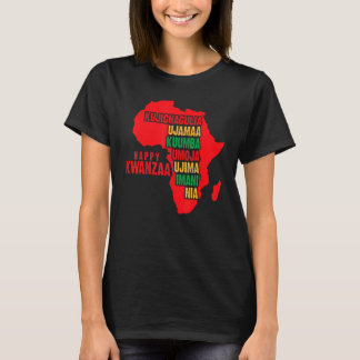 Umoja Kwanzaa Holiday Africa American Unity Flag T-Shirt