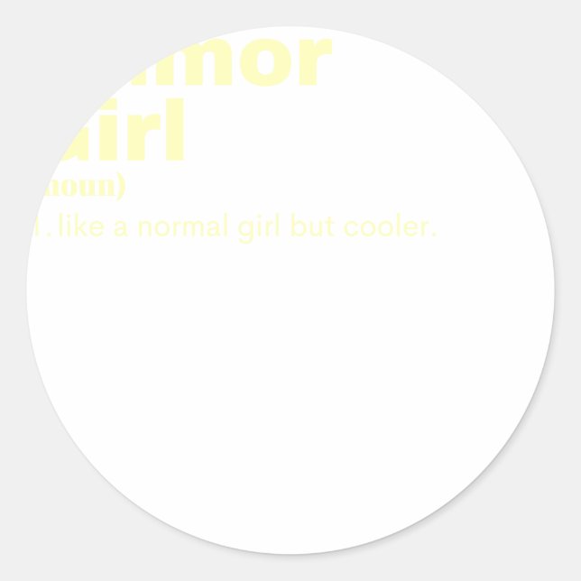 umor Girl - Humor Classic Round Sticker (Front)