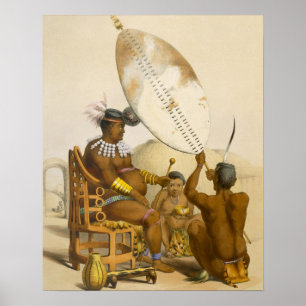 Umpanda the King of the Amazulu, plate 11 from 'Th Poster