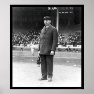 Umpire Bill Klem Baseball 1914 Poster