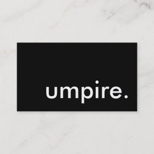 umpire. business card