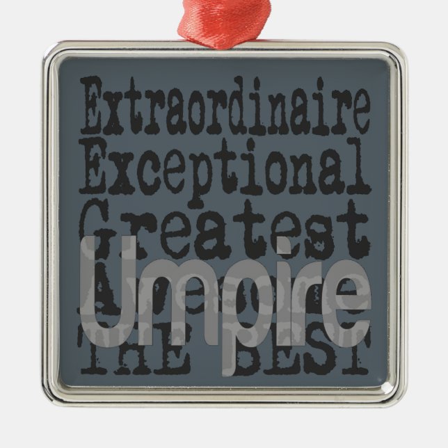 Umpire Extraordinaire Metal Tree Decoration (Front)