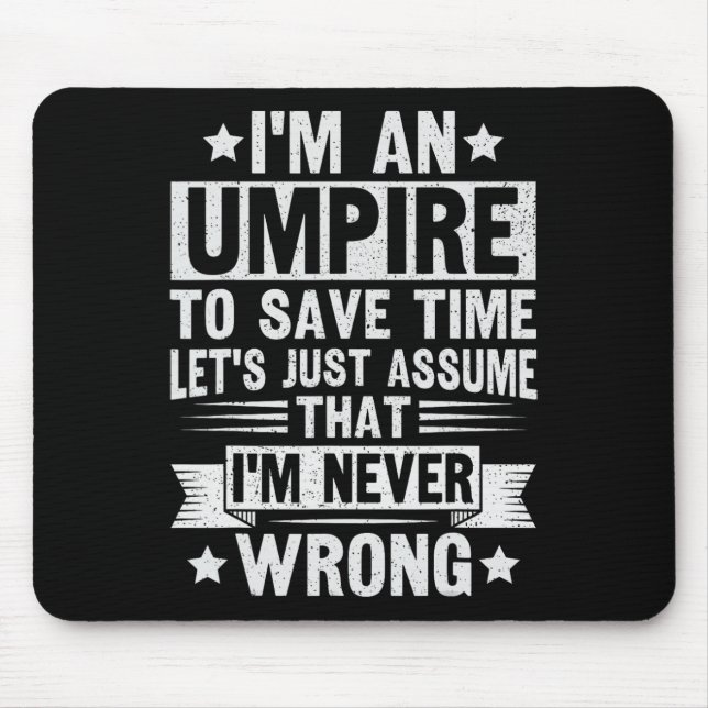Umpire Funny Sketll Design For An Umpire  Mouse Mat (Front)