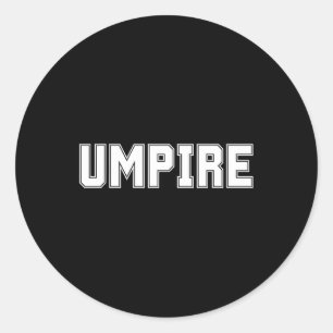 Umpire Funny Softll Sell Footll Cricket Sports Classic Round Sticker
