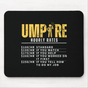 Umpire Hourly Rates Funny Referee Mouse Mat