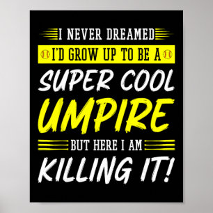 Umpire Sell Footll Cricket Sports Poster