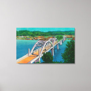Umpqua River Bridge in Reedsport, Oregon Canvas Print