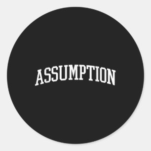 Umption Arch Vintage Retro College Athletic Sports Classic Round Sticker