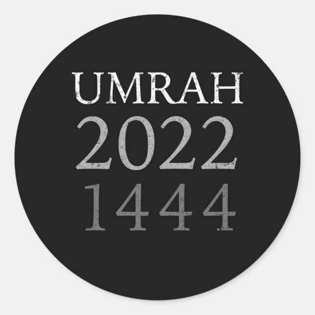 Umrah 2022 For And 1444H Family Classic Round Sticker (Front)