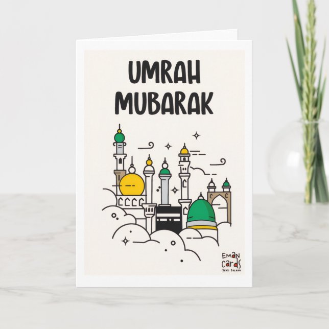 Umrah Mubarak Card (Front)