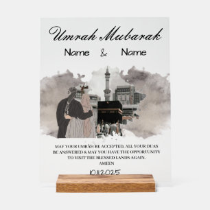 Umrah Mubarak gift  Acrylic Sign