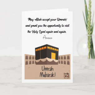 Umrah Mubarak Wishes Card