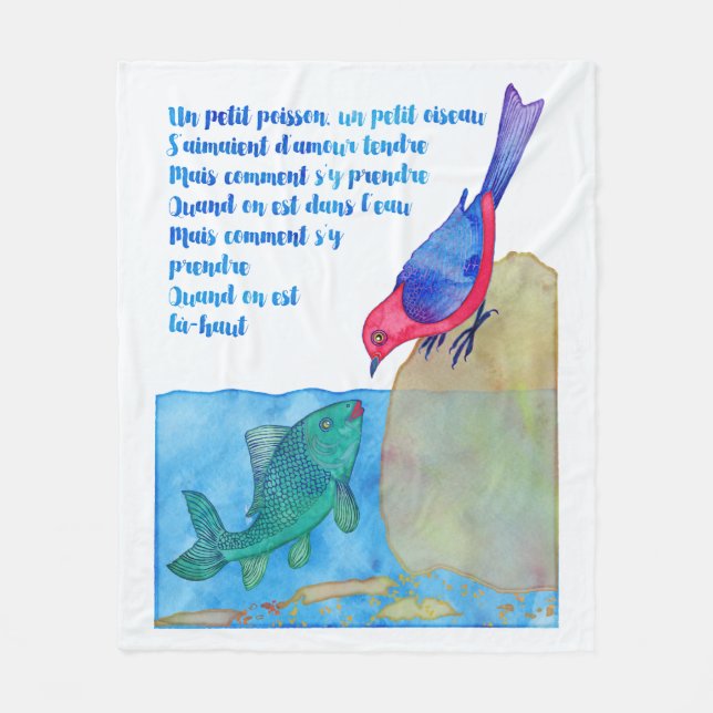 Un Amour Si Tendre - A Great Love Fleece Blanket (Front)