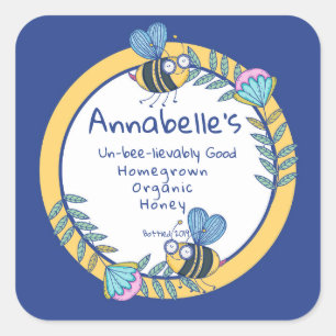 Un-bee-lievably Good Square Honey Label