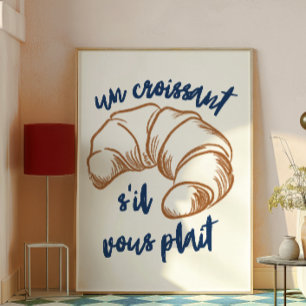 Un Croissant Trendy Wall Art Minimalist Poster