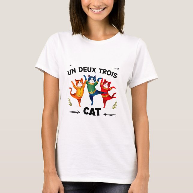 Un Deux Trois Cat Art Women's T-Shirt (Front)