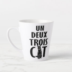 Un Deux Trois Cat French Cats Latte Mug
