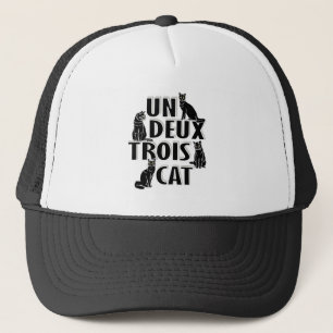 Un Deux Trois Cat - French Pun Trucker Hat