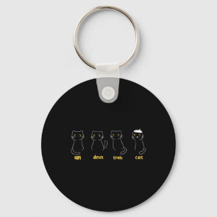 Un Deux Trois Cat Funny Cat Lovers Key Ring