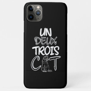 Un Deux Trois Cat Funny French iPhone 11 Pro Max Case