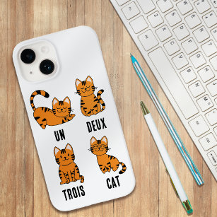 Un Deux Trois Cat Lover Teacher Gift Funny Case-Mate iPhone 14 Case
