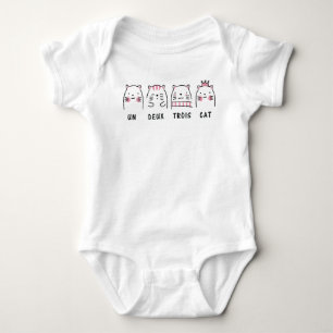 Un Deux Trois Cat,Un Deux Trois Cat / French Cat Baby Bodysuit