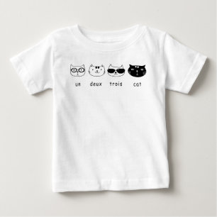 Un Deux Trois Cat,Un Deux Trois Cat / French Cat Baby T-Shirt