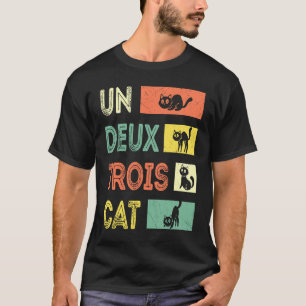 Un Deux Trois Cat Vintage  Cat Kitty Kitten T-Shirt