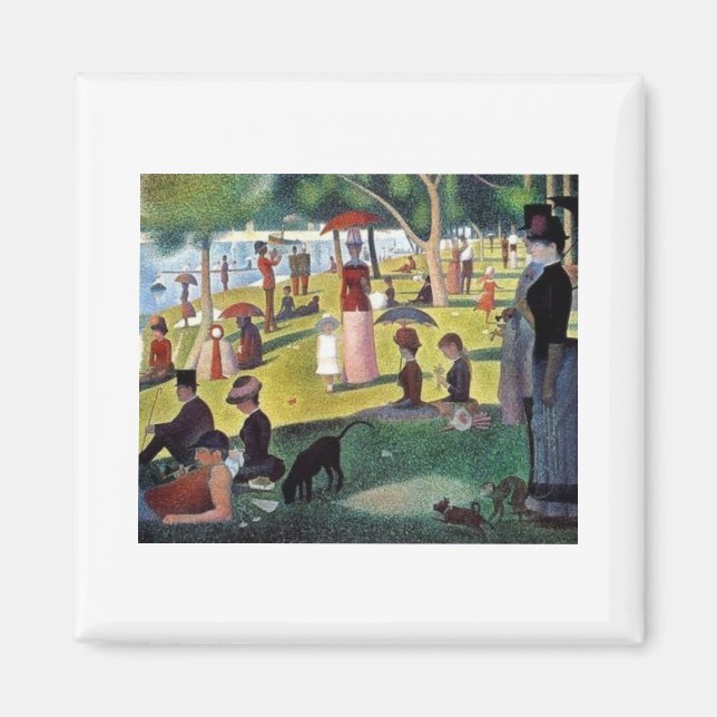 Un dimanche après-midi à l'Îl by Georges Seurat Magnet (Front)