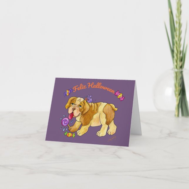 Un Dulce Cachorrito Halloween Card (Front)