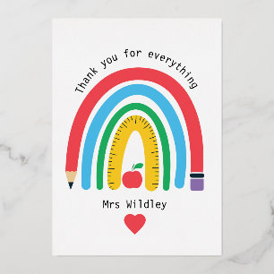 Un enseignant qui vous remercie pour tout