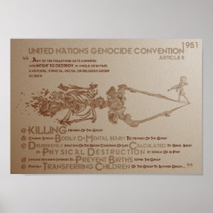 UN Genocide Convention: Article 2 (1951) Poster