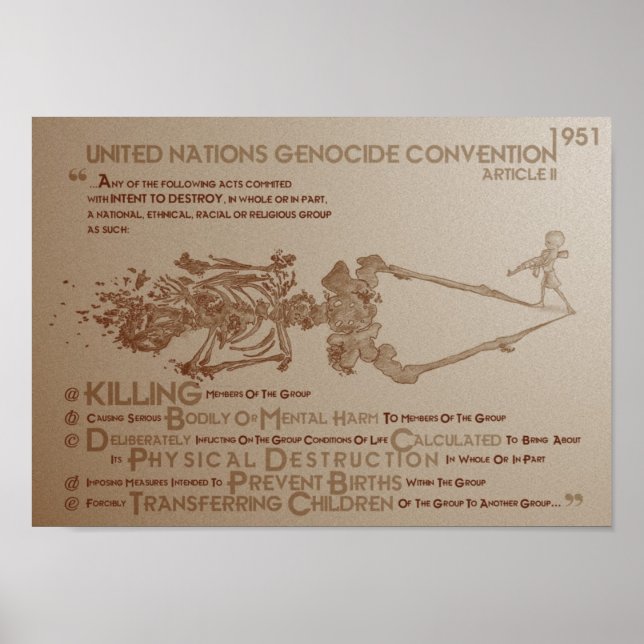 UN Genocide Convention: Article 2 (1951) Poster (Front)