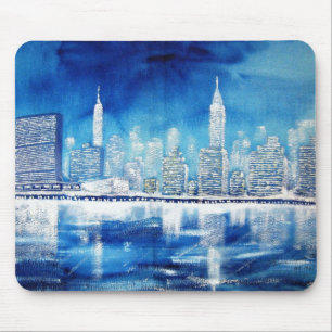 UN & Midtown East River Winter Mouse Mat