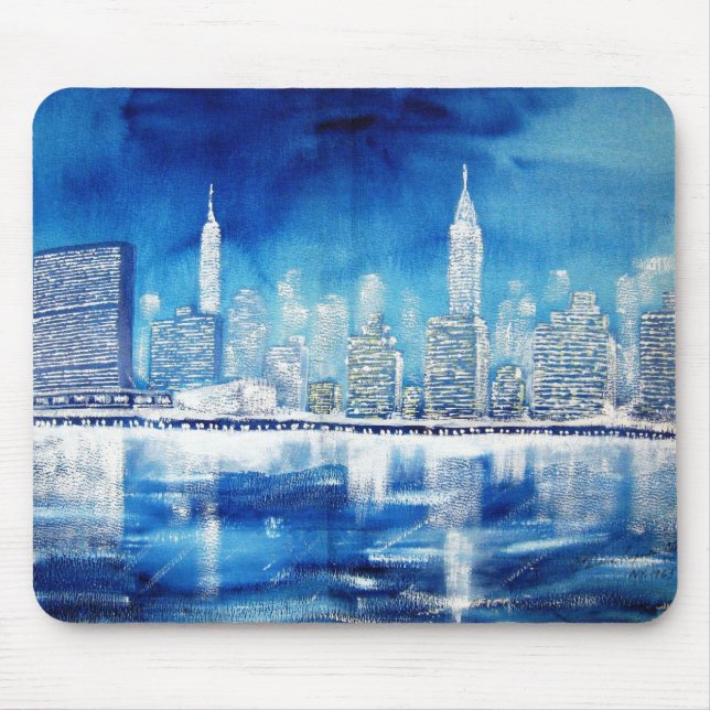 UN & Midtown East River Winter Mouse Mat (Front)