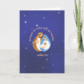 Un Niño Nos Es Nacido Isaías 9:6 Feliz Navidad Card