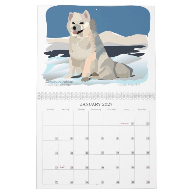 Un Petit Blanc - A Calendar for Dog Lovers (Jan 2027)