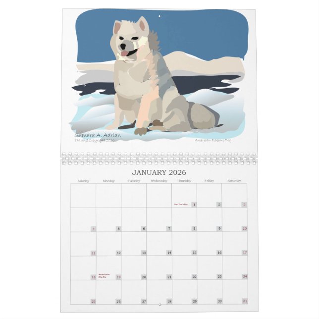 Un Petit Blanc - A Calendar for Dog Lovers (Jan 2026)