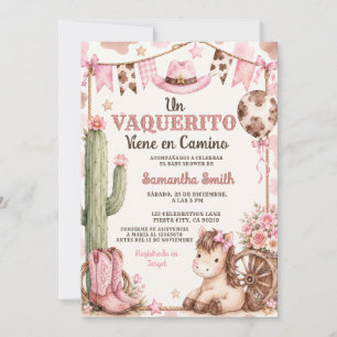 Un Vaquerito Viene en Camino Spanish Baby Shower Invitation