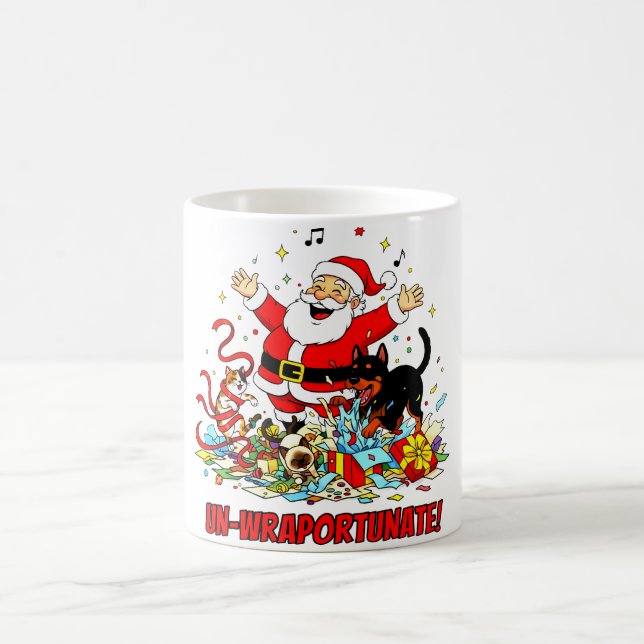 Un-wraportunate: Santa’s Gift Unleashed Coffee Mug (Center)