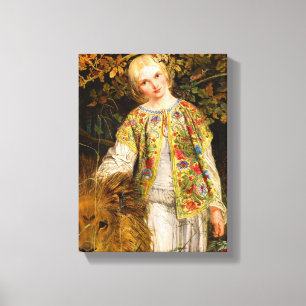 Una and the Lion, 1860 by William Bell Scott Canvas Print