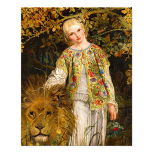 Una and the Lion, 1860 by William Bell Scott Photo Print