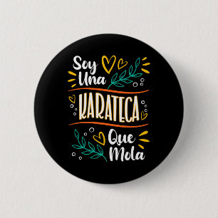 Una Karateca Que Mola Mujer Regalos De Karate 6 Cm Round Badge