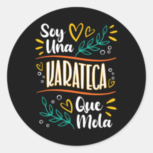Una Karateca Que Mola Mujer Regalos De Karate Classic Round Sticker