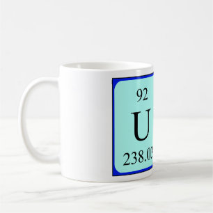 Una periodic table name mug