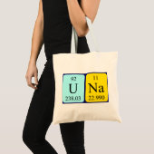 Una periodic table name tote bag (Front (Product))