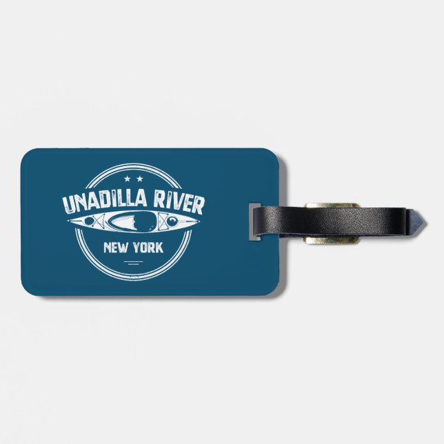 Unadilla River New York Kayak Luggage Tag (Back Horizontal)