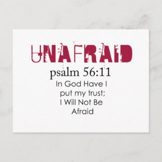 Unafraid ) postcard
